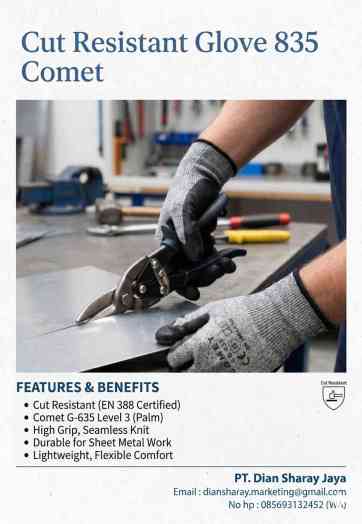 Safety Glove Comet 835 Cut Resistant    